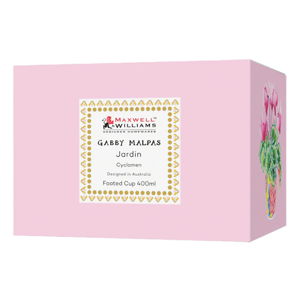 M&W Jardin Mug 400ml, Cyclamen Pink, giftbox