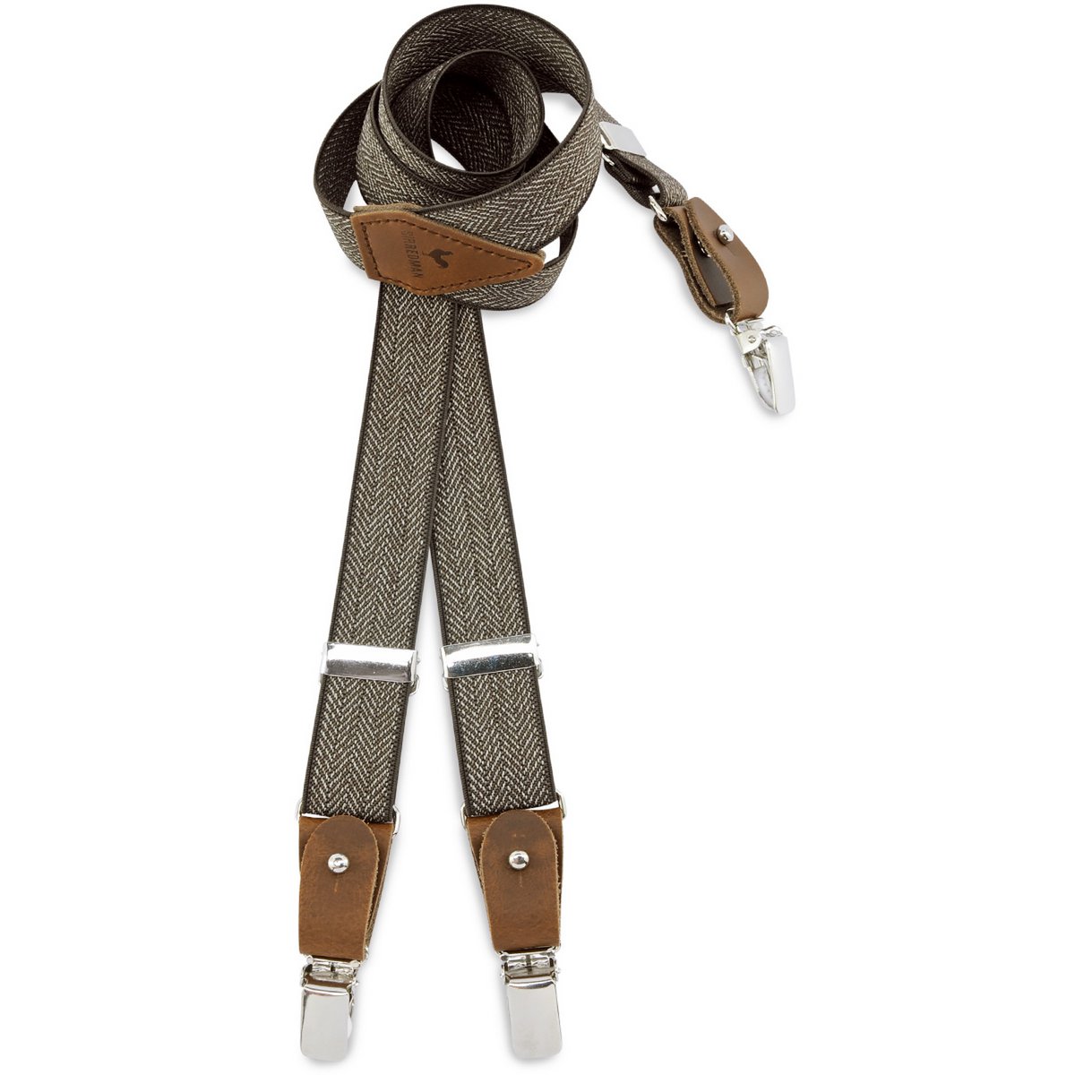 Bretelles enfant Sir Redman motif chevrons marron