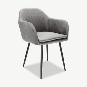 Brando Dining Chair, Velvet & Black legs
