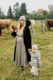 TISU maternity & nursing dress, Pale Taupe