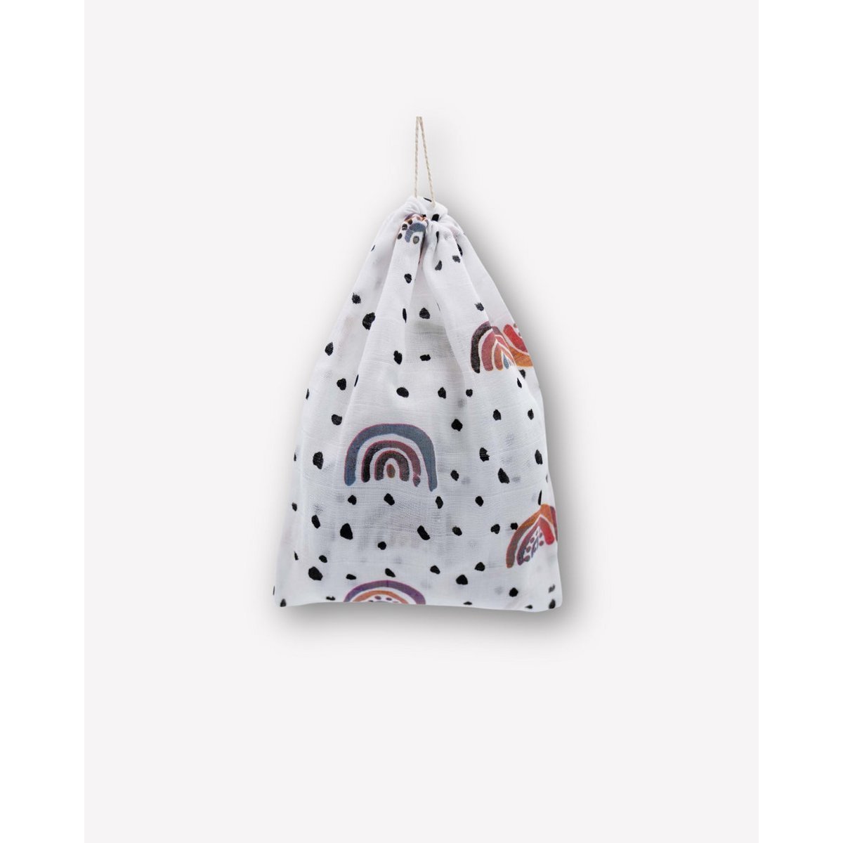 Mousseline coton bio 60x60cm • Arc-en-ciel • Lot de 2