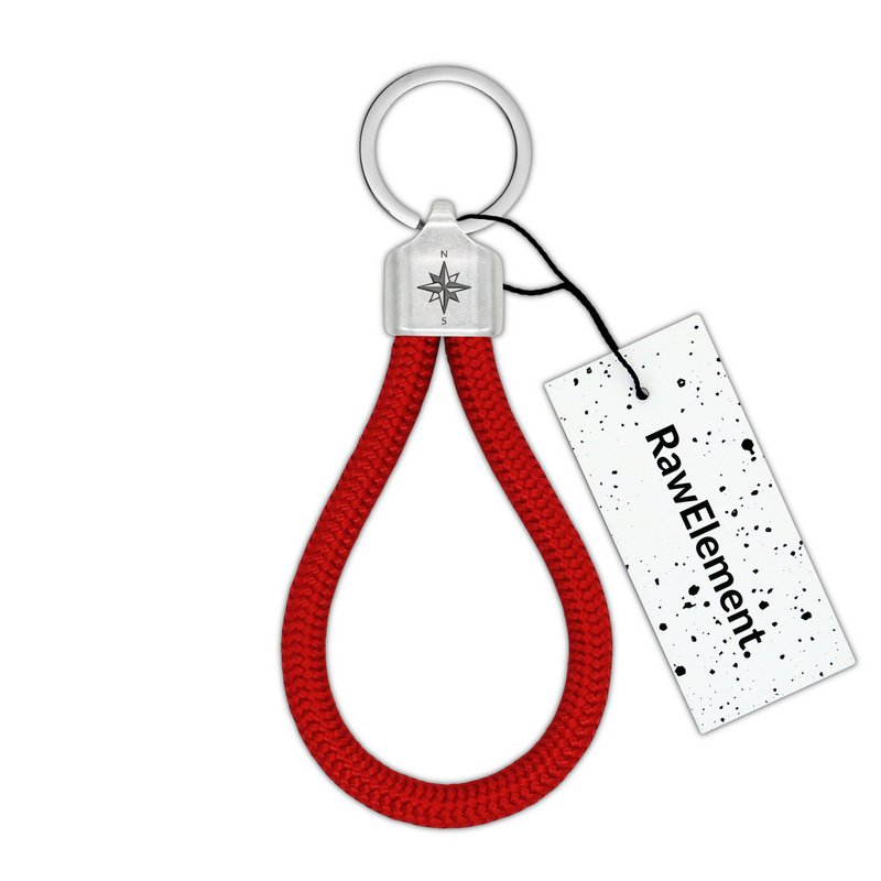RAW ELEMENT Compass Nøglering - Nautical Rope Klatrereb - Inspireret af naturen, til mænd og kvinder | Original & håndlavet