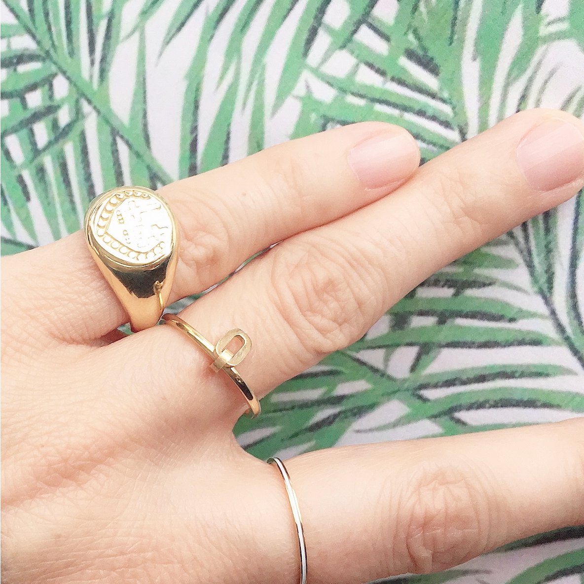 R697 Petite Gold Stal Biała Emalia