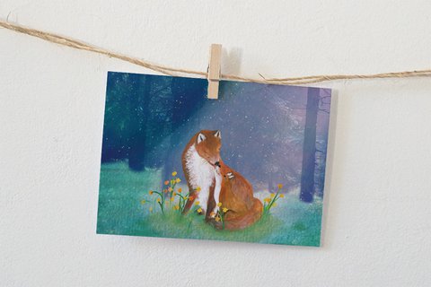 Kaart Grote en kleine vos