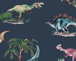 Dinosaurussen Kinderbehang - Middernacht