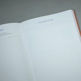 Revue | Invites de bien-être guidées A5 à reliure métallique