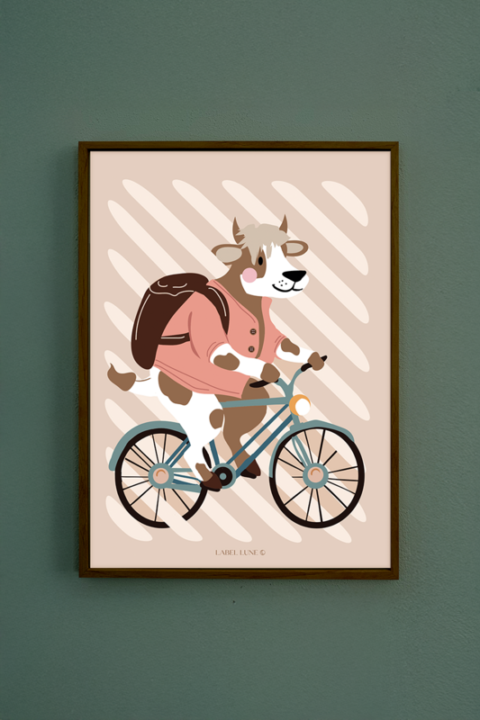 Poster Kinderzimmer - Koetje Suusie Boerderijdier