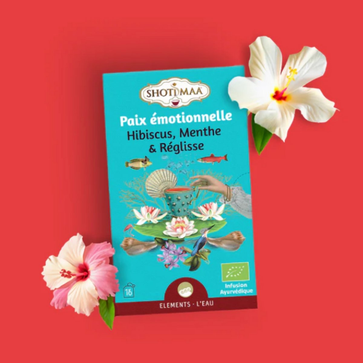 Biologische kruidenthee voor emotionele vrede – Cafeïnevrije welzijnsinfusies – Kalmerend en geruststellend – Aards en geurig