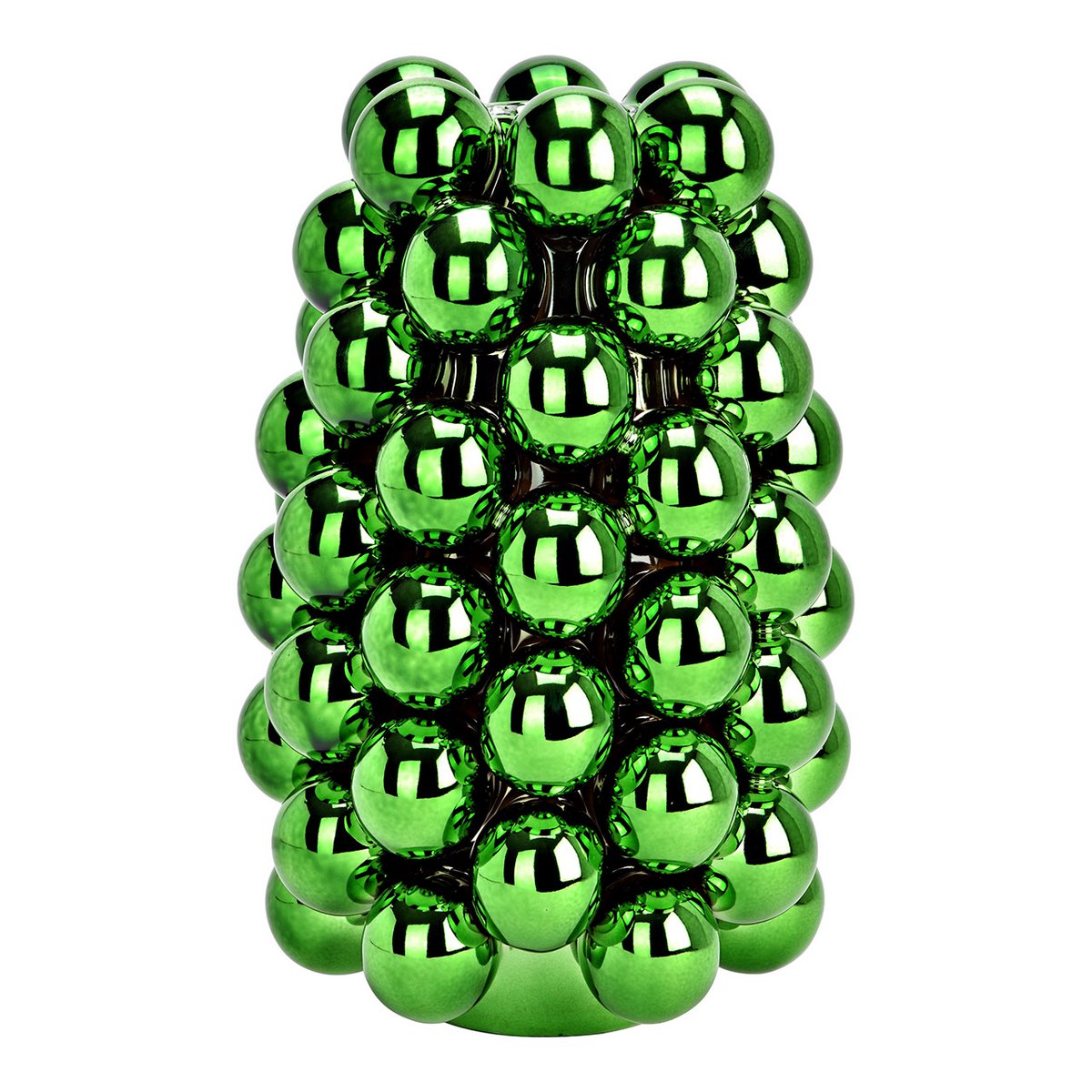 Vase Bubble aus Porzellan, Dunkel Grün (B/H/T) 16x24x16cm