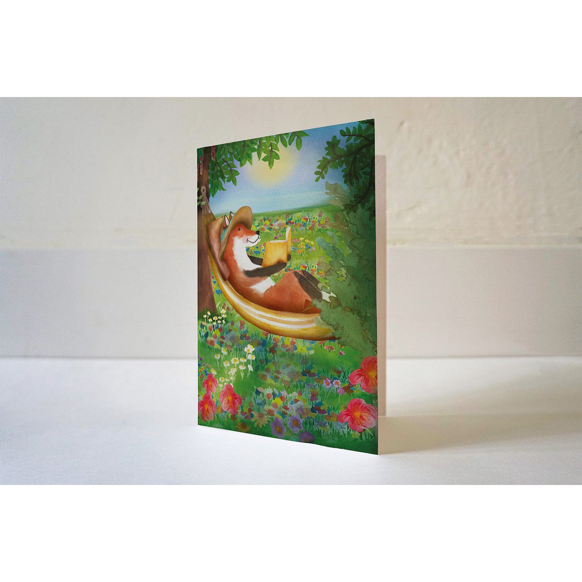 Greeting card Chilling in hammock