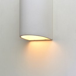 Keramikwandlampe - strukturiertes Weiß