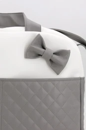 Sac de maternité matelassé pour bébé avec nœud, bleu