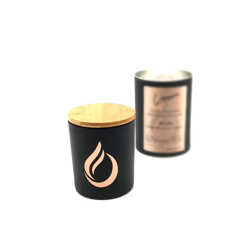 Aromatherapie 'Bloom' schwarze Sojakerze
