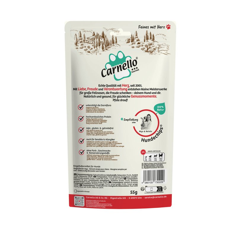 Hund snack hunde chips 55 g x 20