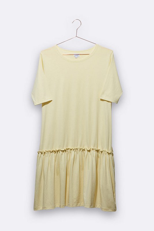 Lea dress in light yellow for women