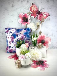 Pudebetræk Blomst 45x45cm