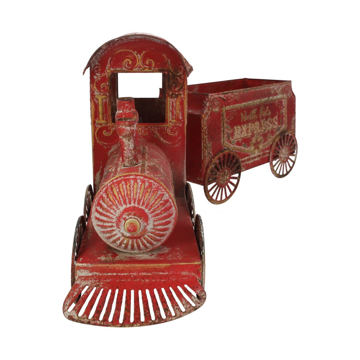 Zinnroter Weihnachtszug H.28x68x12