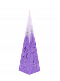 CanVela Tofarvet pyramide af vegetabilsk voks Hvid-Lilac