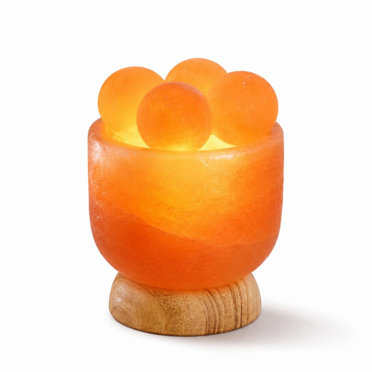 Himalayan Salt Crystal Lamp – 4 massage balls 2Kg – Natural Material – Gift and Decoration Idea
