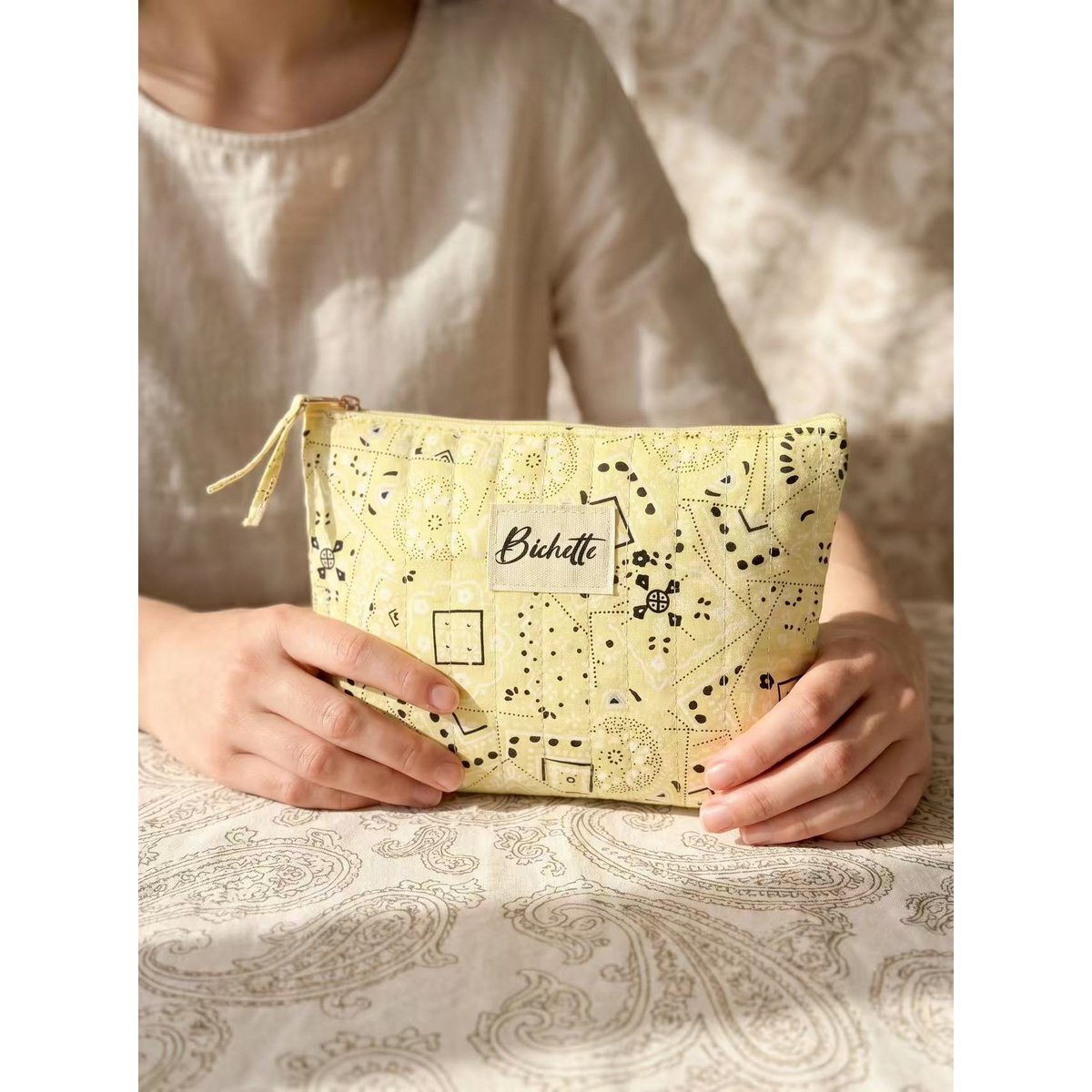 Estuche para lápices estampado Bichette de tela de colores Regalo acolchado