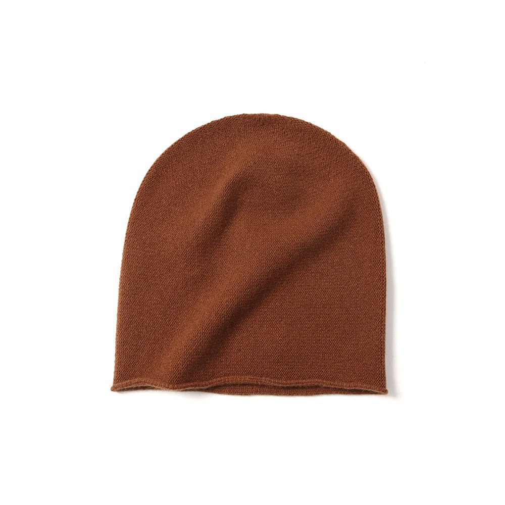 RIBBED POMPOM – 100% cashmere beanie with Pom-Pom