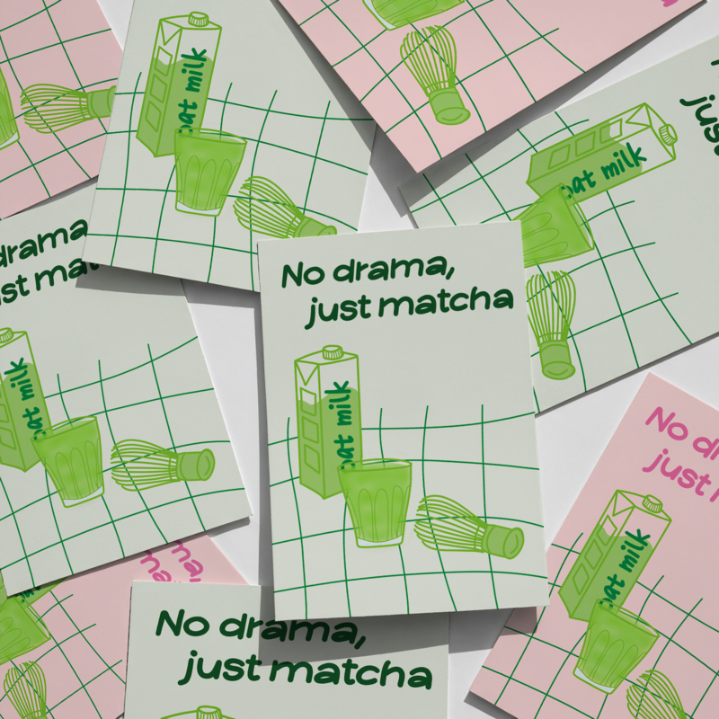Affiche ~ Intet drama, bare matcha