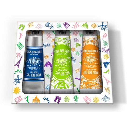 Pariser Trio Shea Handcremes - Milchcreme, Eisenkraut, Mandel & Honig