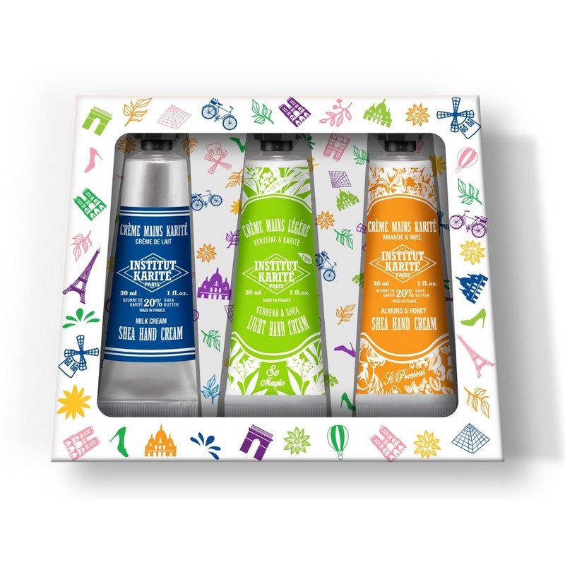 Parisian Trio Shea Hand Creams - Milk Cream, Verbena, Almond & Honey
