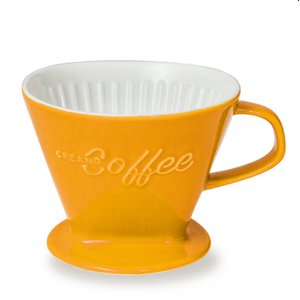Creano porcelain coffee filter saffron yellow size 4