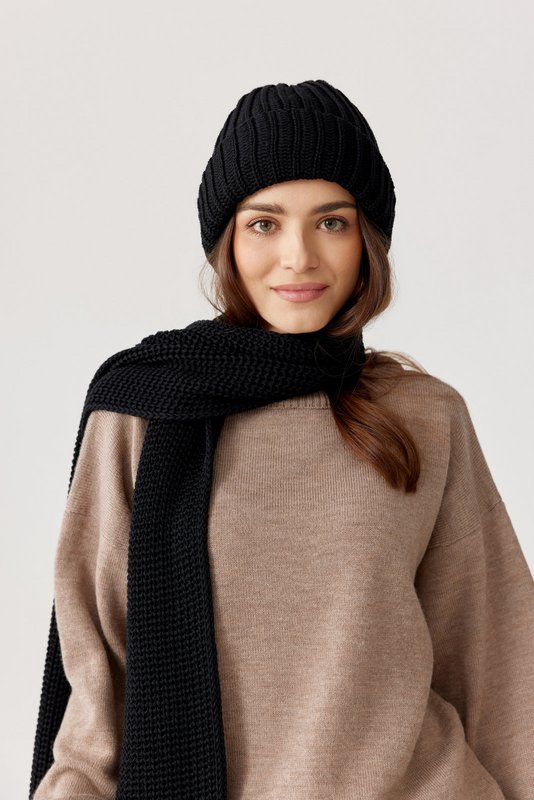 Gorro SOPHIE - 100% lana merino - negro