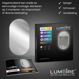 LED-badkamerspiegel Lumoire Lux ovaal 50 cm