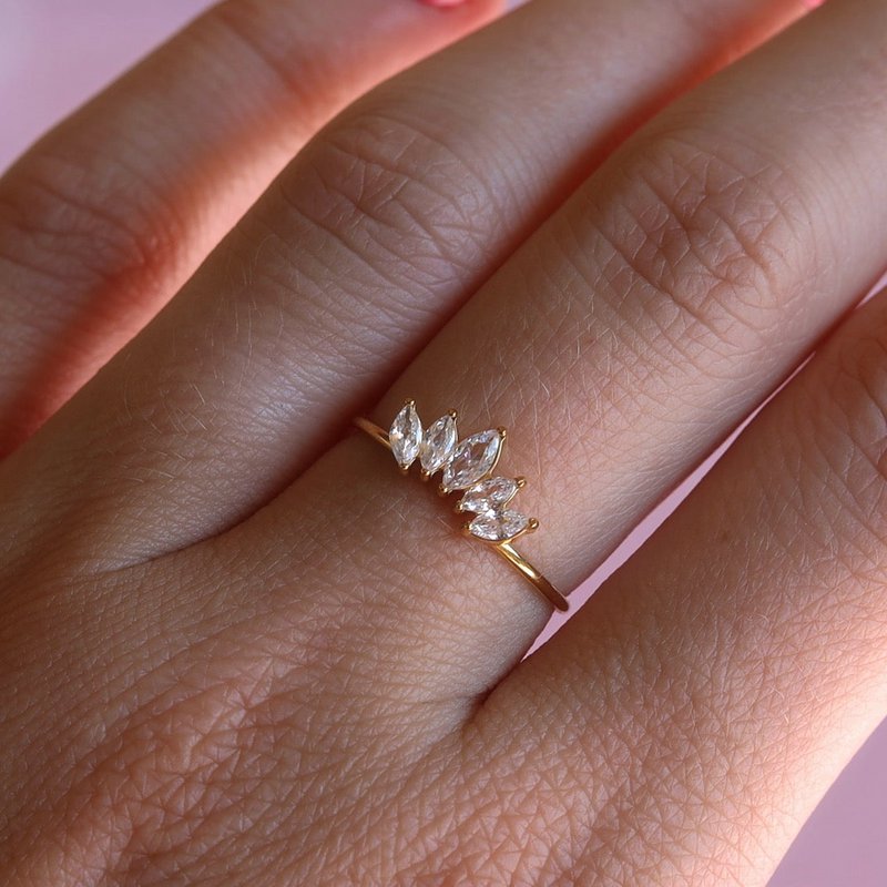 Rosy - Antik diamantklynge ring