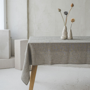 Natural Stonewashed Linen Tablecloth