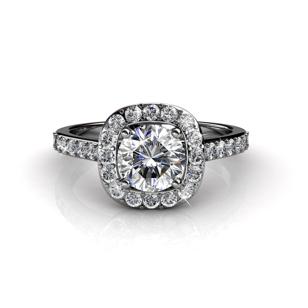 Bague Cushy - ArgentÃ© et Cristal