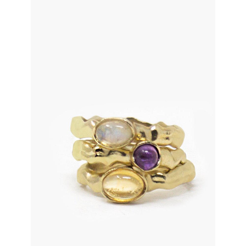Cosmo Conjunto de tres anillos multicolor