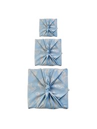 Confezione regalo in tessuto Furoshiki - Confezione da 3 pezzi su un lato