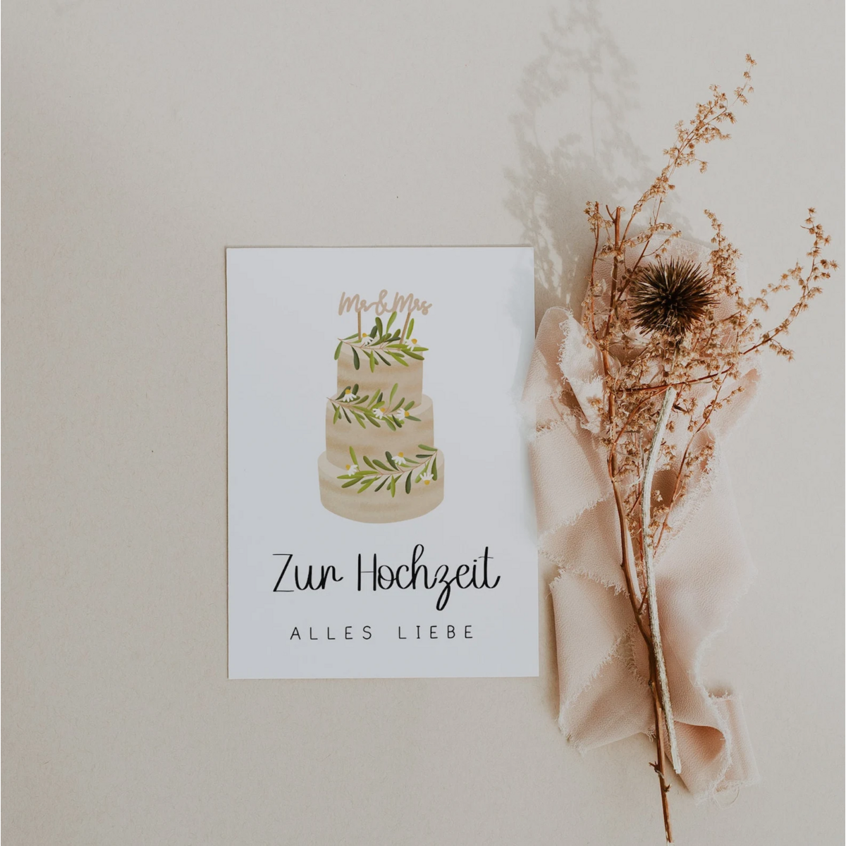 Carte Postale "Gâteau de Mariage"