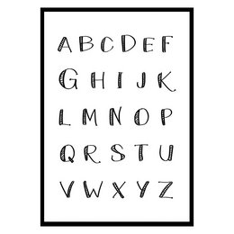 ABCDEF (alfabet) børneplakat