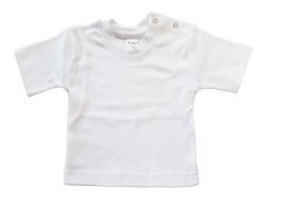Baby t-shirt kortærmet hvid