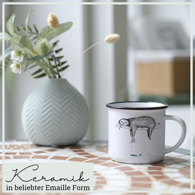 Ceramic cup - sloth