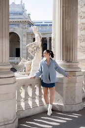 Camicia e cuori a strisce di cotone
