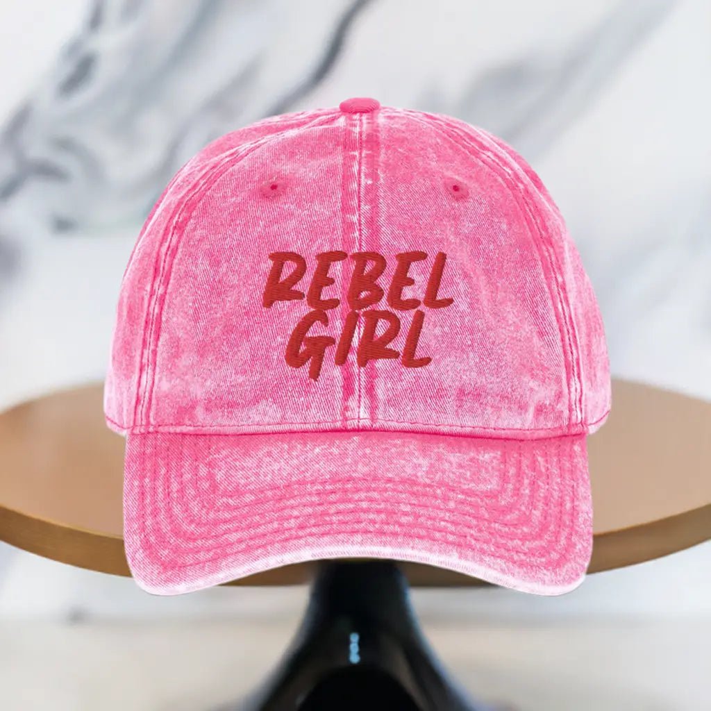 Gorra vintage REBEL GIRL Gorra vintage de sarga de algodón