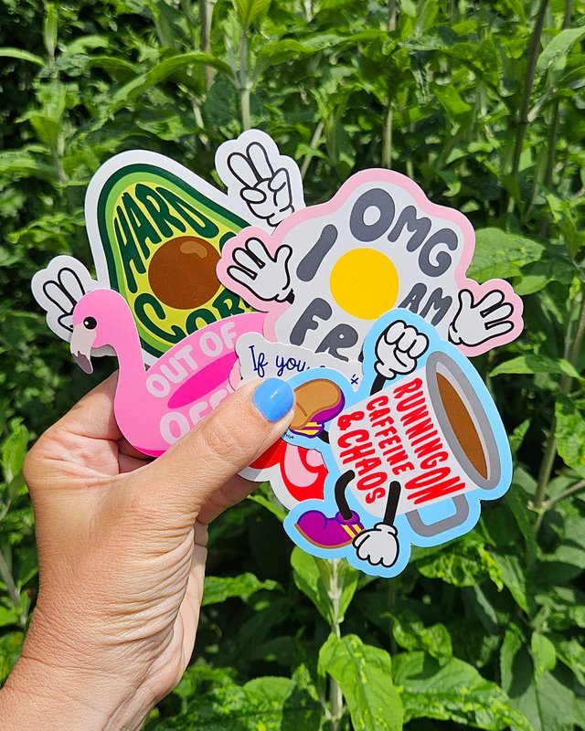 Sticker Running on Caffeine and Chaos