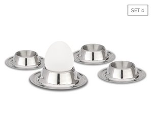 Roestvrijstalen eierdopjes - set 4