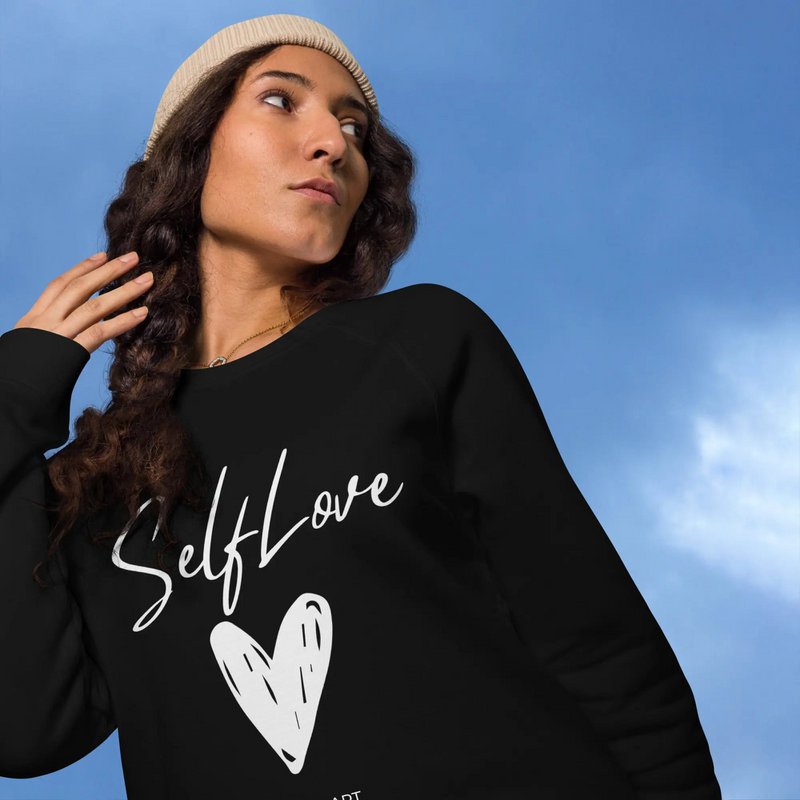 Økologisk sweatshirt SELF LOVE Unisex økologisk raglan sweatshirt
