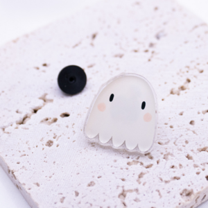Pin Ghost Halloween Acryl - Cadeau Herfst Scandinavië Broche Spoken