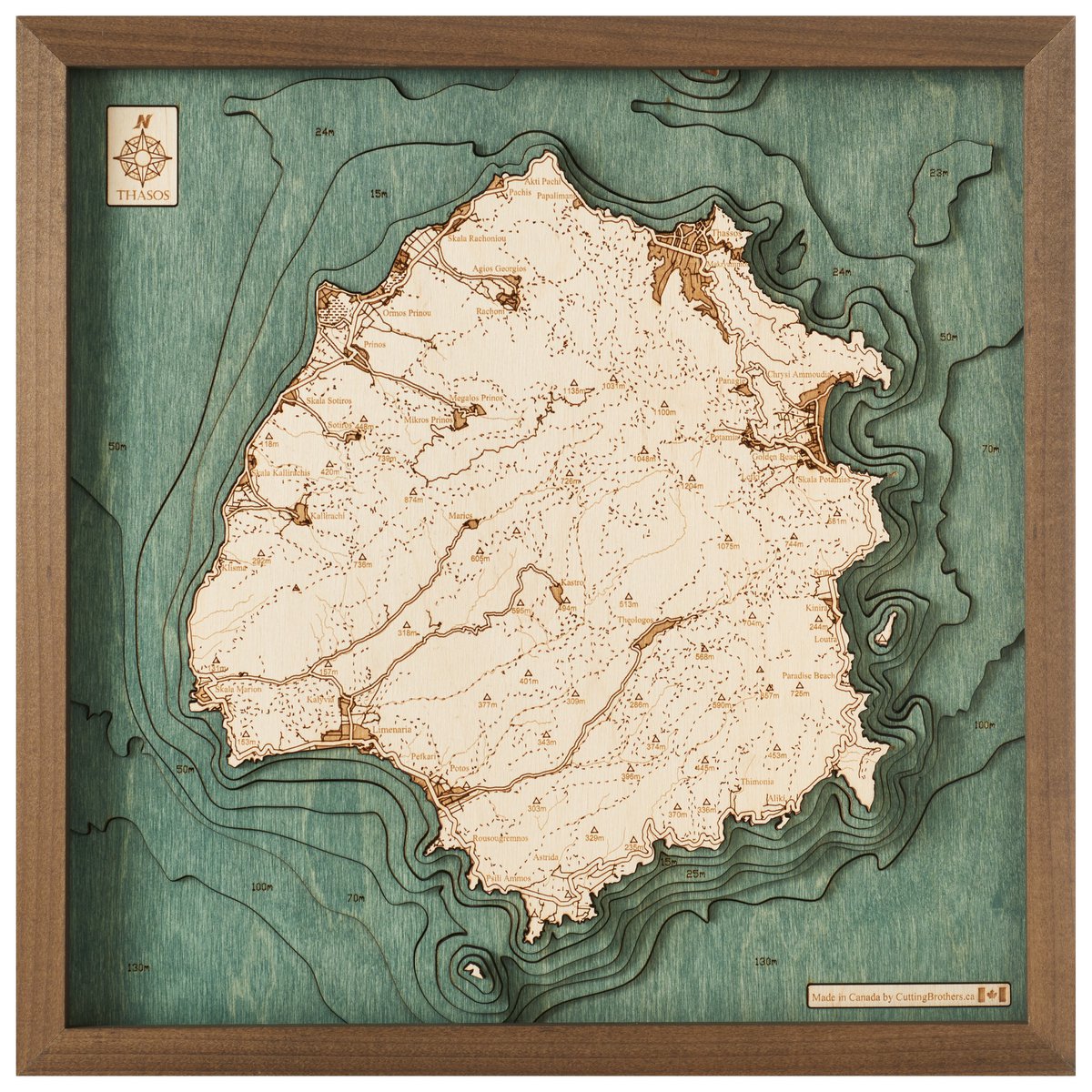 THASOS - 3D trævægkort - version S