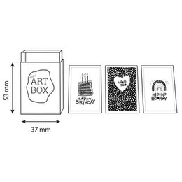 DIY Mini Art - Happy Birthday (4 szt.)