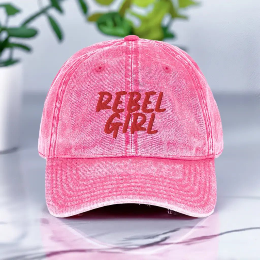 Gorra vintage REBEL GIRL Gorra vintage de sarga de algodón
