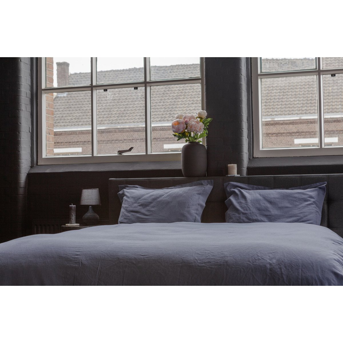 Linen duvet cover set Dusty Blue